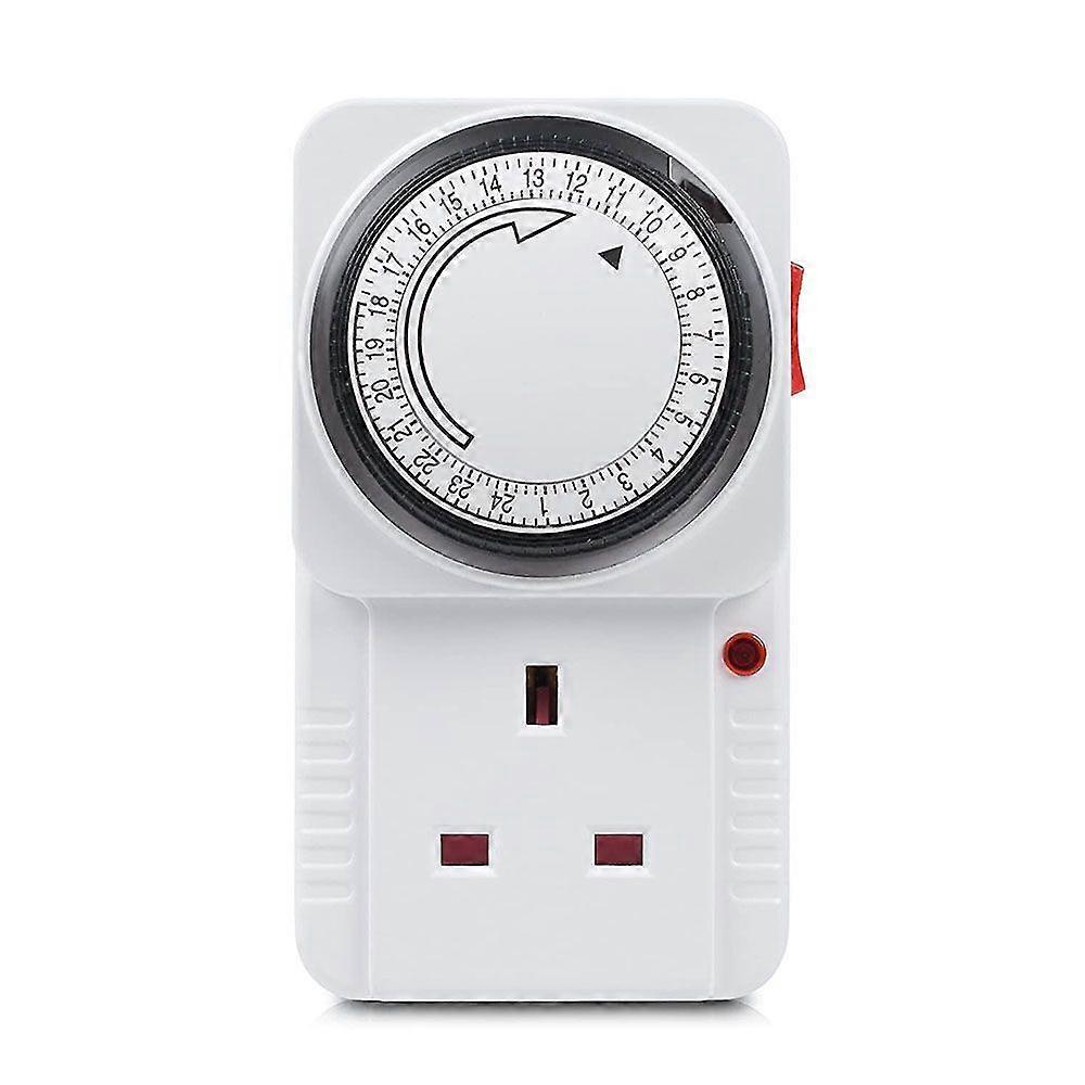 Plug - 24 Hours Programmable Mechanical Timer Plug Switch British Standard Mechanical Cycle Timer Automatic Smart Switch Timing Plug