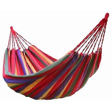 Outdoor hammock in thick canvas Red leisure hammock