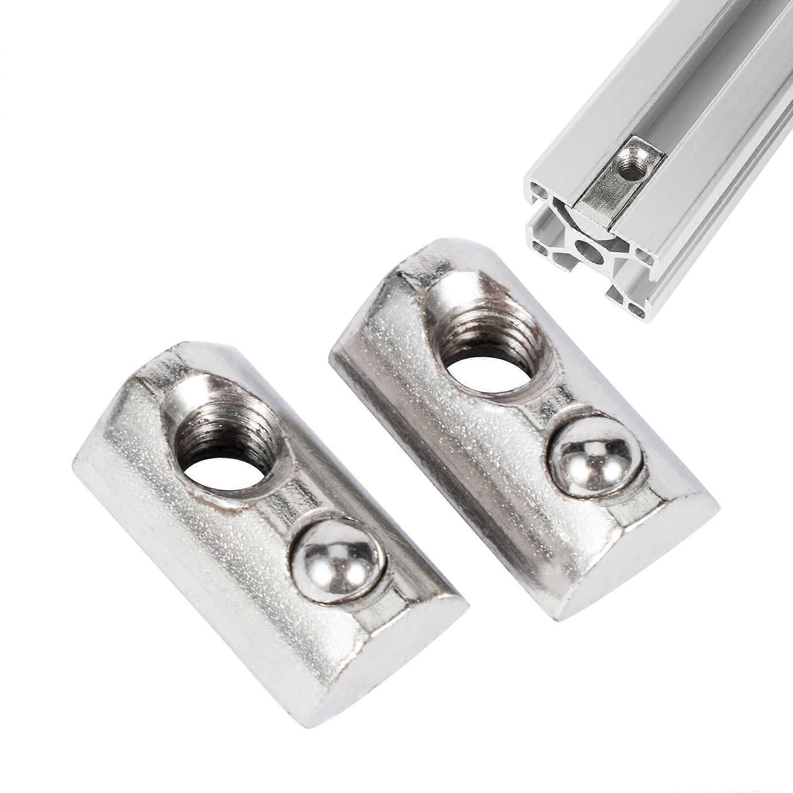 M6 T Slot Nut 100pcs with Locatable Ball for 3030 Series Aluminum Extrusion T-Nuts and Compatibility