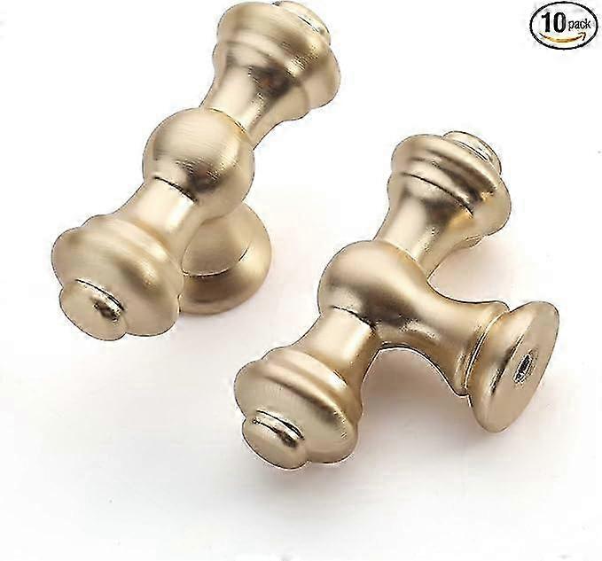 LM 5.51.83.3cm 10 Pack Brushed Brass Kitchen Cabinet Knobs Dresser Knobs Drawer Knobs Gold Cabinet Knobs Cabinet Hardware Zinc Knobs for Dresser  KJE