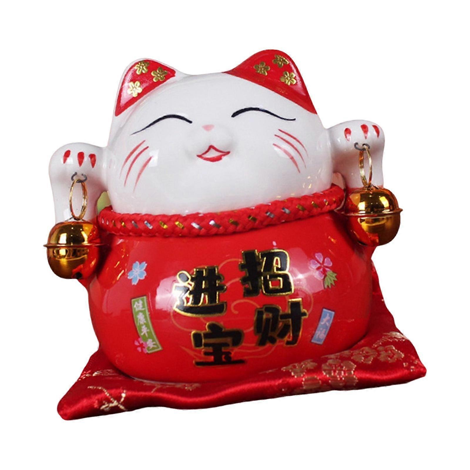 Modern Lucky Cat Piggy Bank Animal Statue Money Saving Pot Jar Change Container