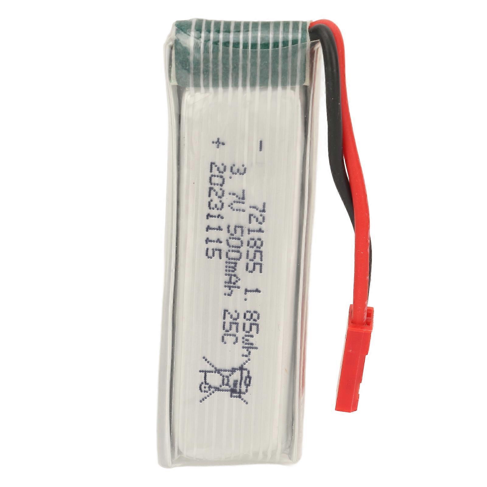 721855 Aircraft Lithium Battery 25C 3.7V 500mAh with JST Red Plug Aircraft Lipo Battery for U818A H37