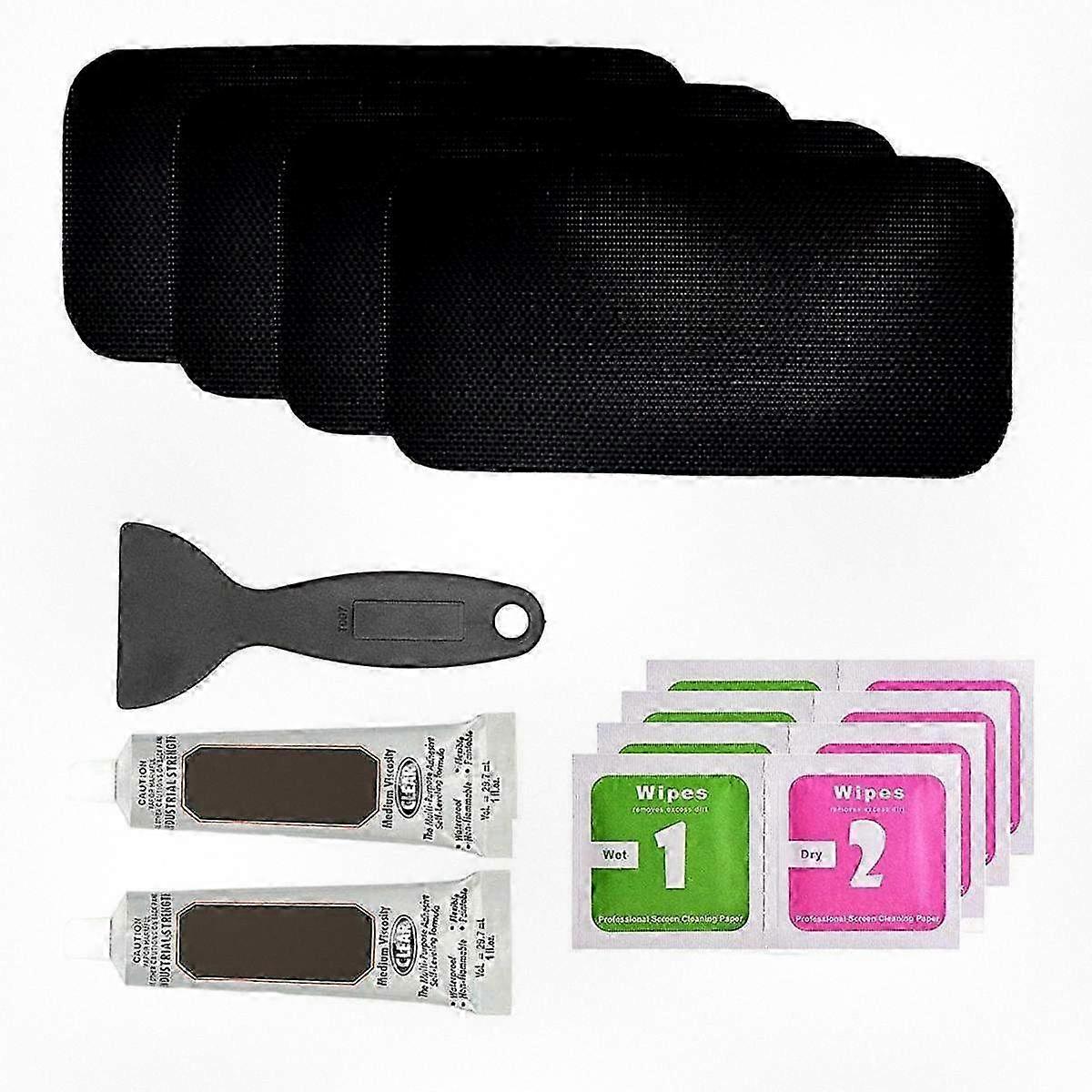 Rectangular trampoline mat repair kit for fixing tears or holes, includes durable patches for trampoline maintenance
