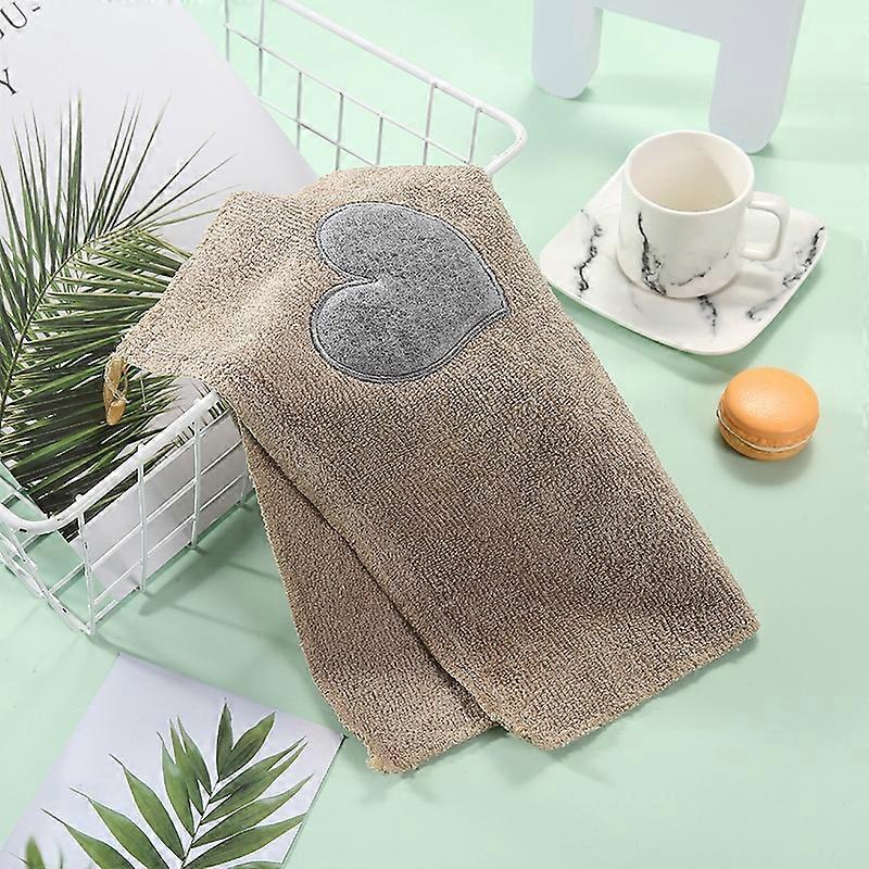 Kitchen Cute Love Heart Pattern Soft Hand Towel Cleaning Dish Microfiber Wipe Table Cloth