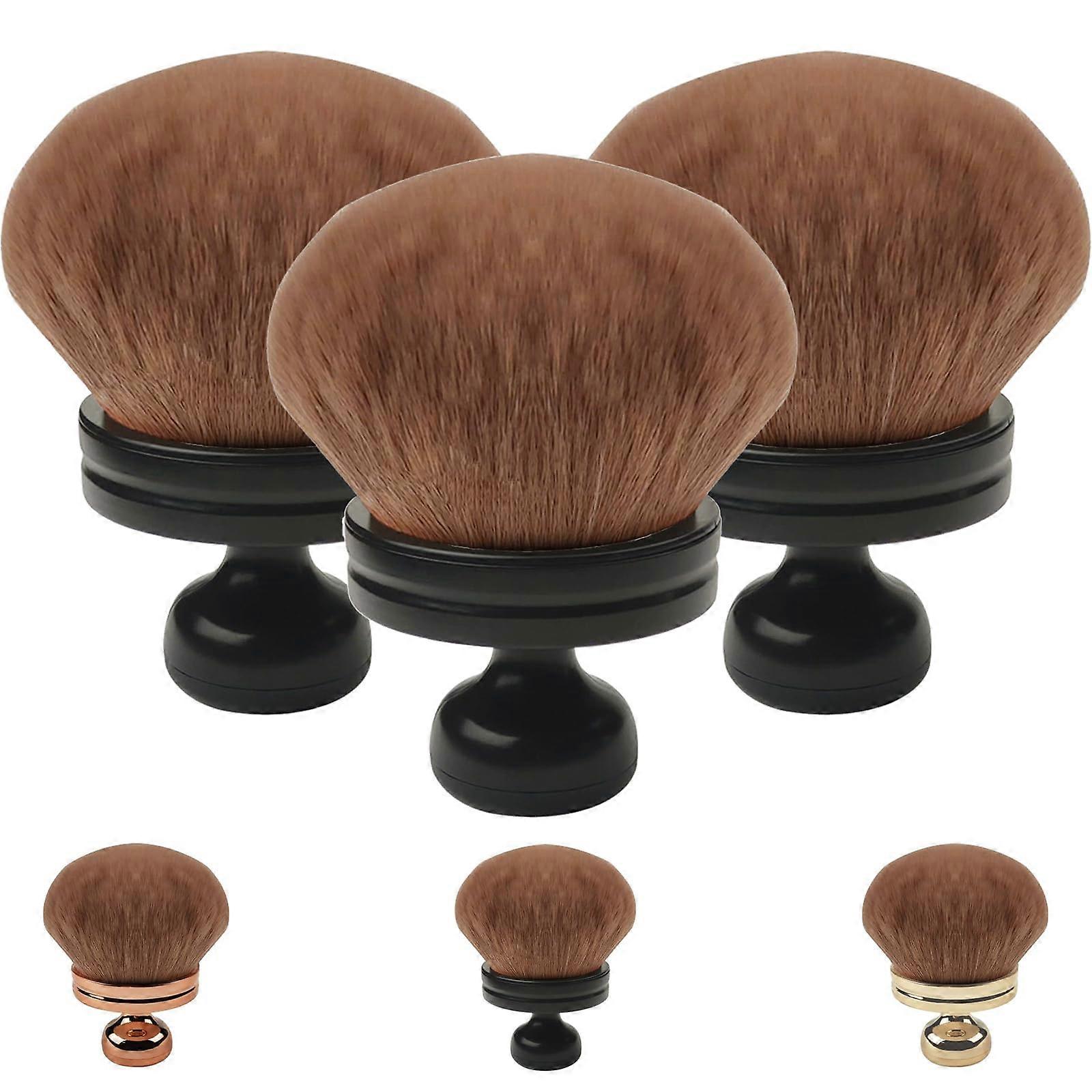 Extra Large Body Makeup Brush Self Tan Back Applicator for Streak-Free Foundation and Self-Tanners, Black, 3 Pieces