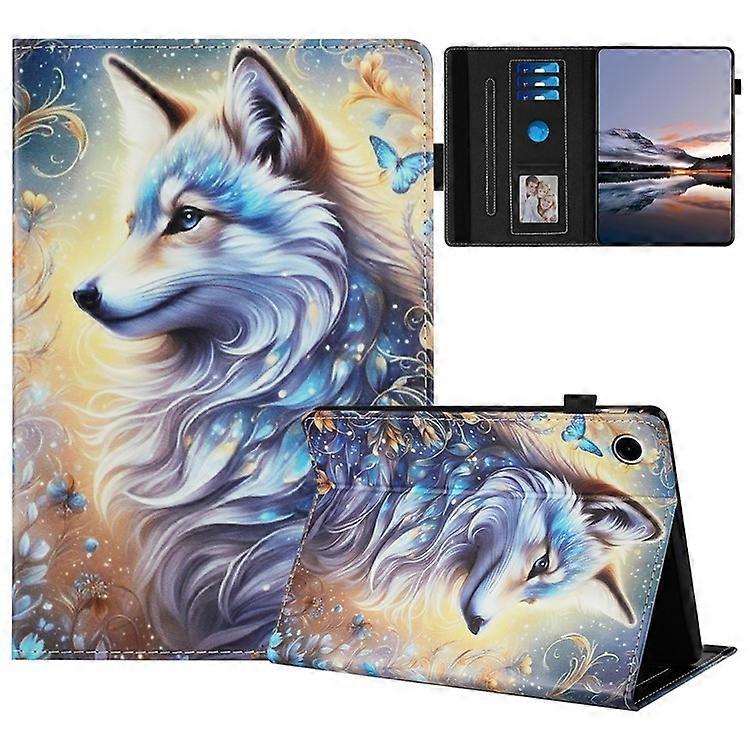 Compatible For Lenovo Tab M10 (Gen 3) Case Pattern Leather Tablet Cover with Auto Sleep / Wake, Card Holder