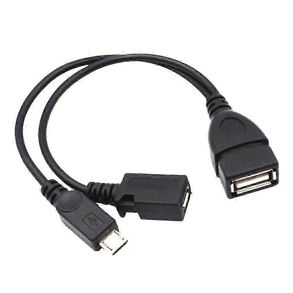 Micro USB Splitter Cable OTG Cord USB 2.0 Female Cable Core