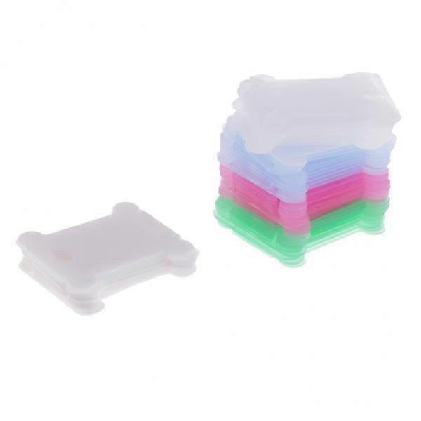 3x50pcs Plastic Embroidery Cross Stitch Wire Wrap Winding Board Thread Bobbins