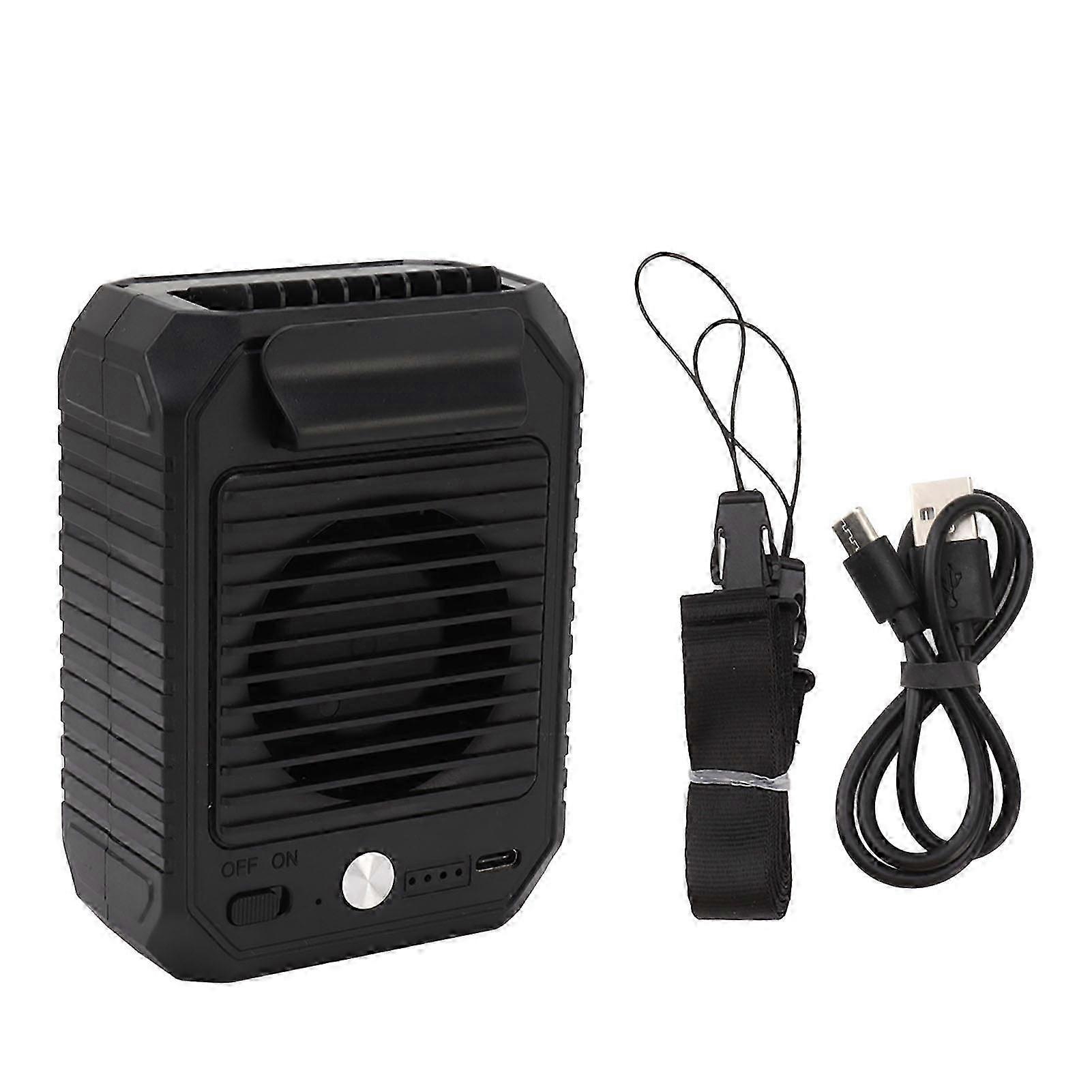 Portable USB Waist Fan with 10000mAh Battery, 3 Speeds, Hands-Free for Outdoor Activities