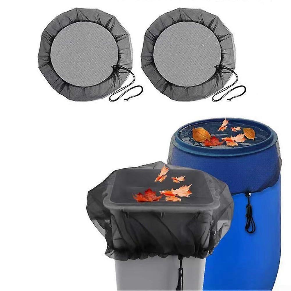 rain protection for rain barrels, 2 pieces, net cover, adjustable lid, for home, garden (160 cm)