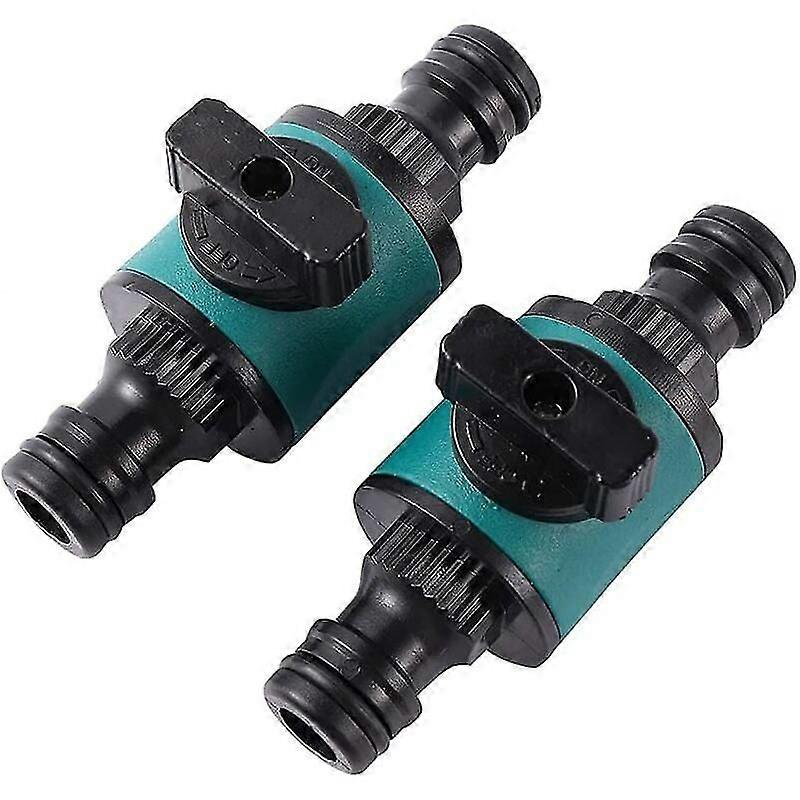 2 Stück 16mm Gartenschlauch-Schnellkupplung mit 2-Wege-Absperrhahn GetRich