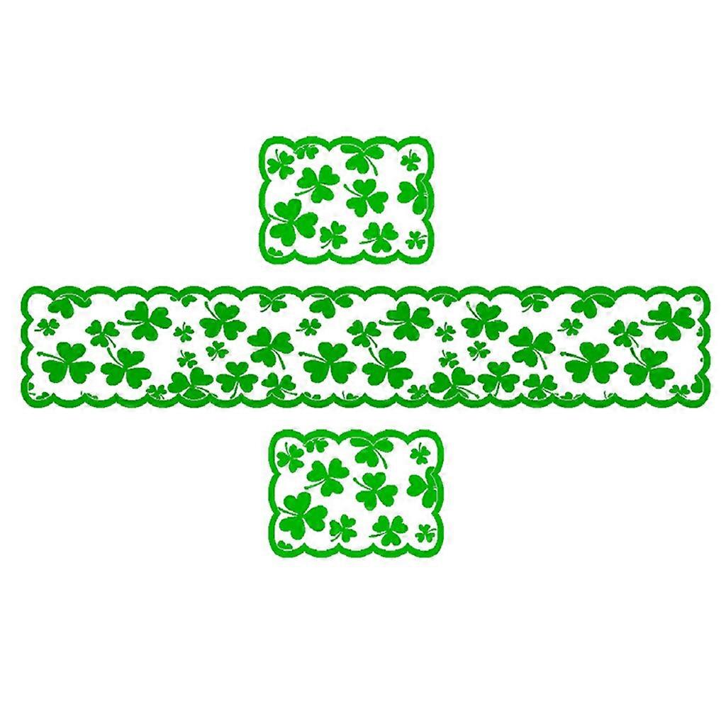 Table Runner Placemats with Irish CloverLace Shamrock Clover Greening Suitable for Many Occasions Table Decoration Gift