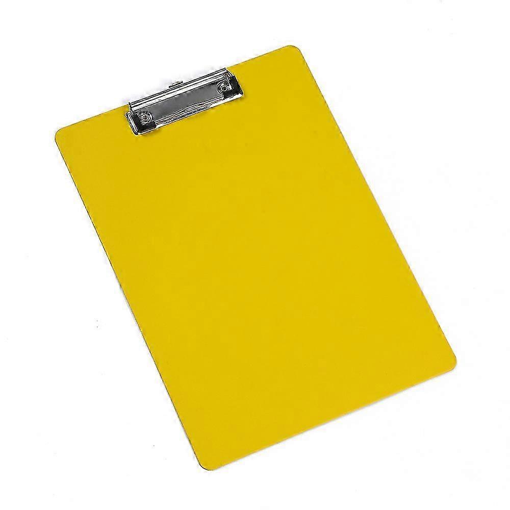 1 stk gul A4 filmet papp utklippstavle med håndtak