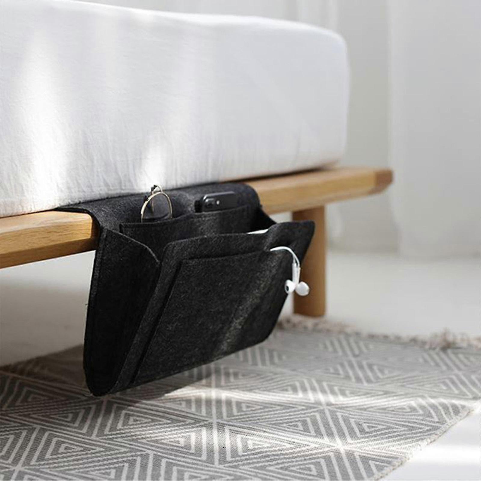 Bedside Storage Bag for Remote Control Books Magazines Hanging Organizer