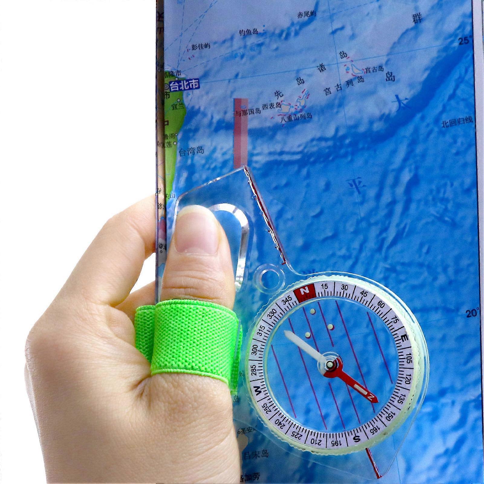 Orienteering Compass Luminous Versatile Sensitive Portable Backpacking Compass for Camping Hiking Map Reading 