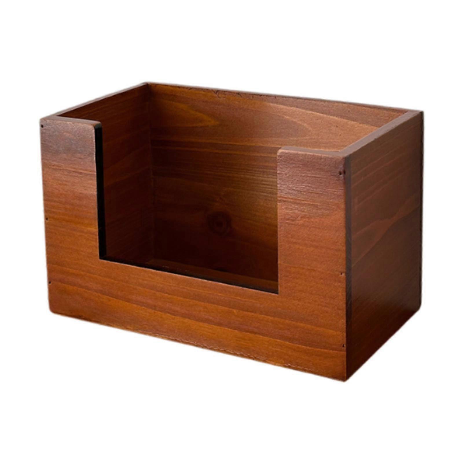 Smink Förvaringsfack Kosmetisk Fåfänga Organizer Multipurpose Rektangulär Rustik