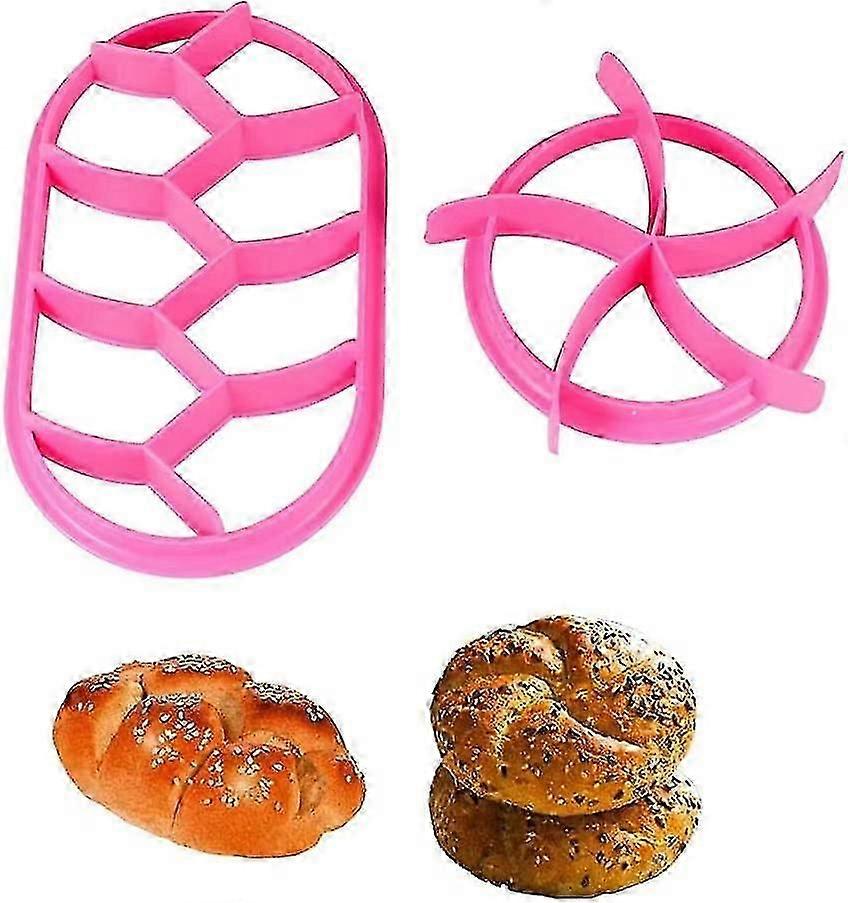 2 Pieces Bread Stamp Press, Bread Roll, German Style Bread Roll, Plastic Bread Press Mold