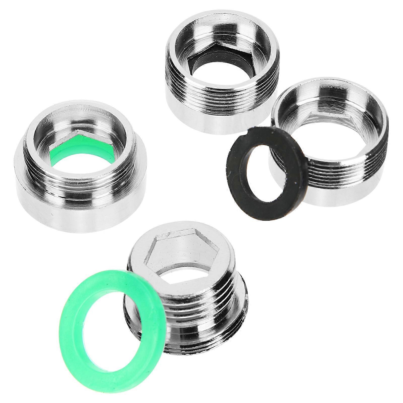4pcs Copper Faucet Aerator Adapter with Precise Thread Leak Resistant Hose Converters for Kitchen Sink and Garden Hose Connections – Easy to Install,