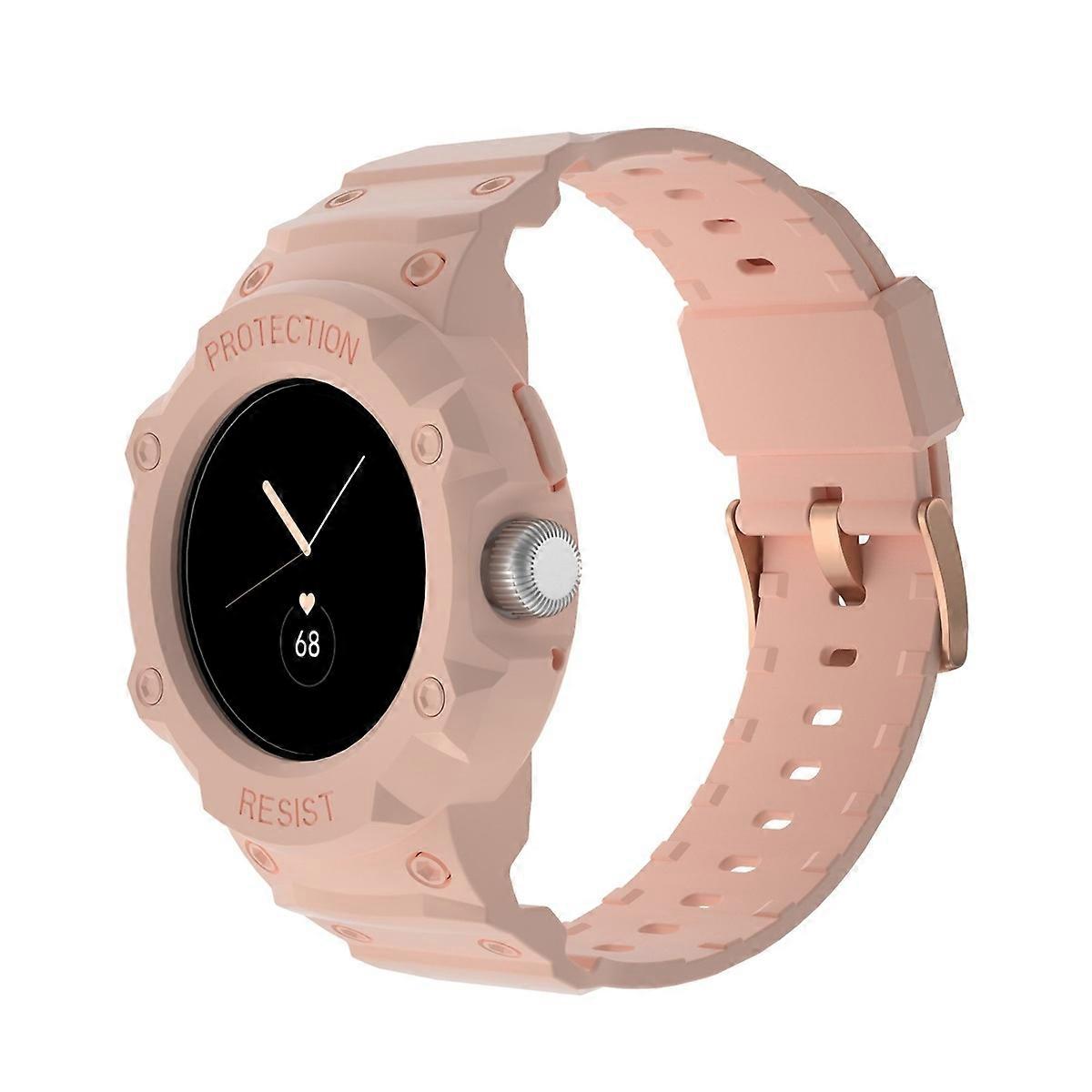 Til Google Pixel Watch JUNSUNMAY Integreret TPU Justerbar Elastisk Urrem