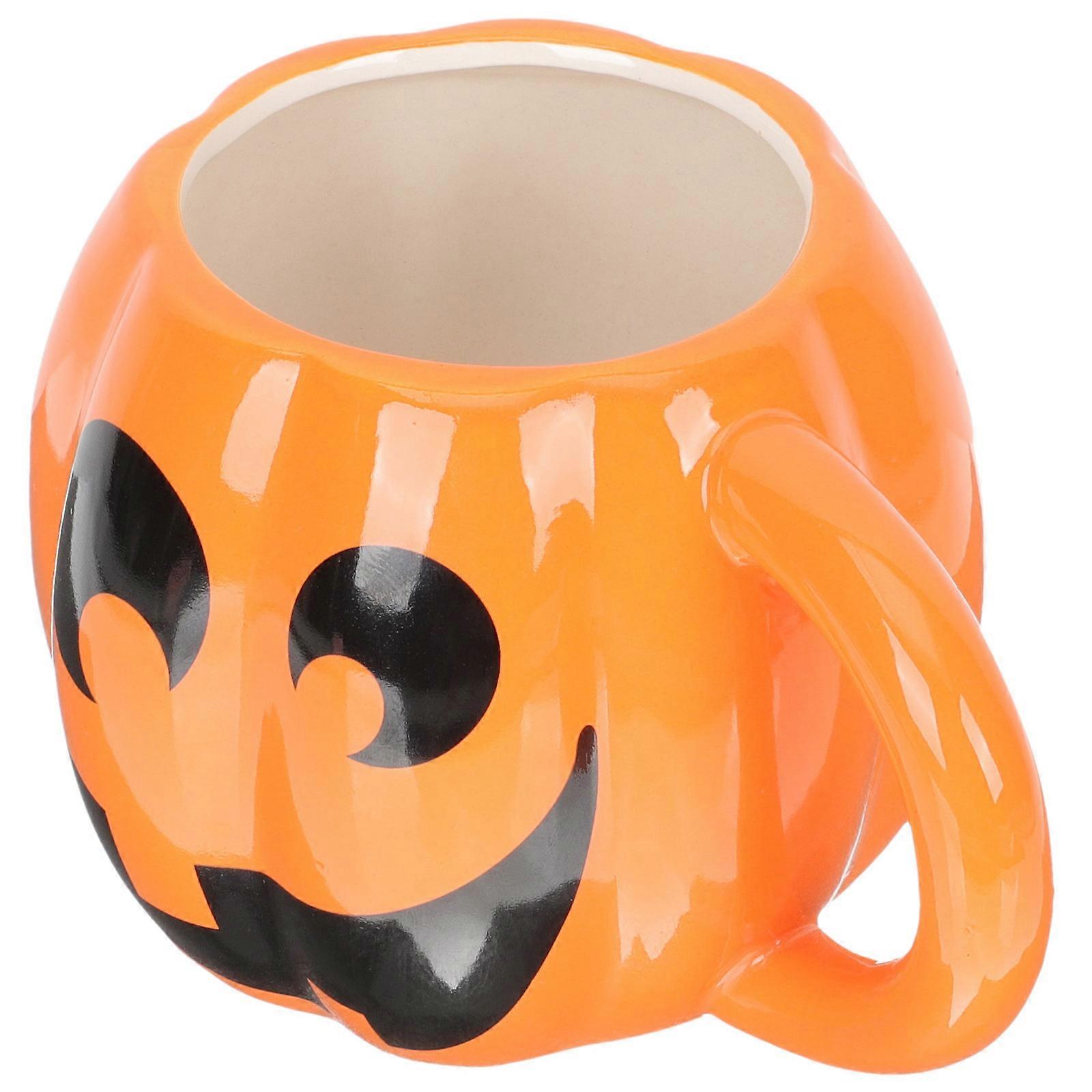 Pumpkin Face Mug Office Use Black Decorative Item 1Pack