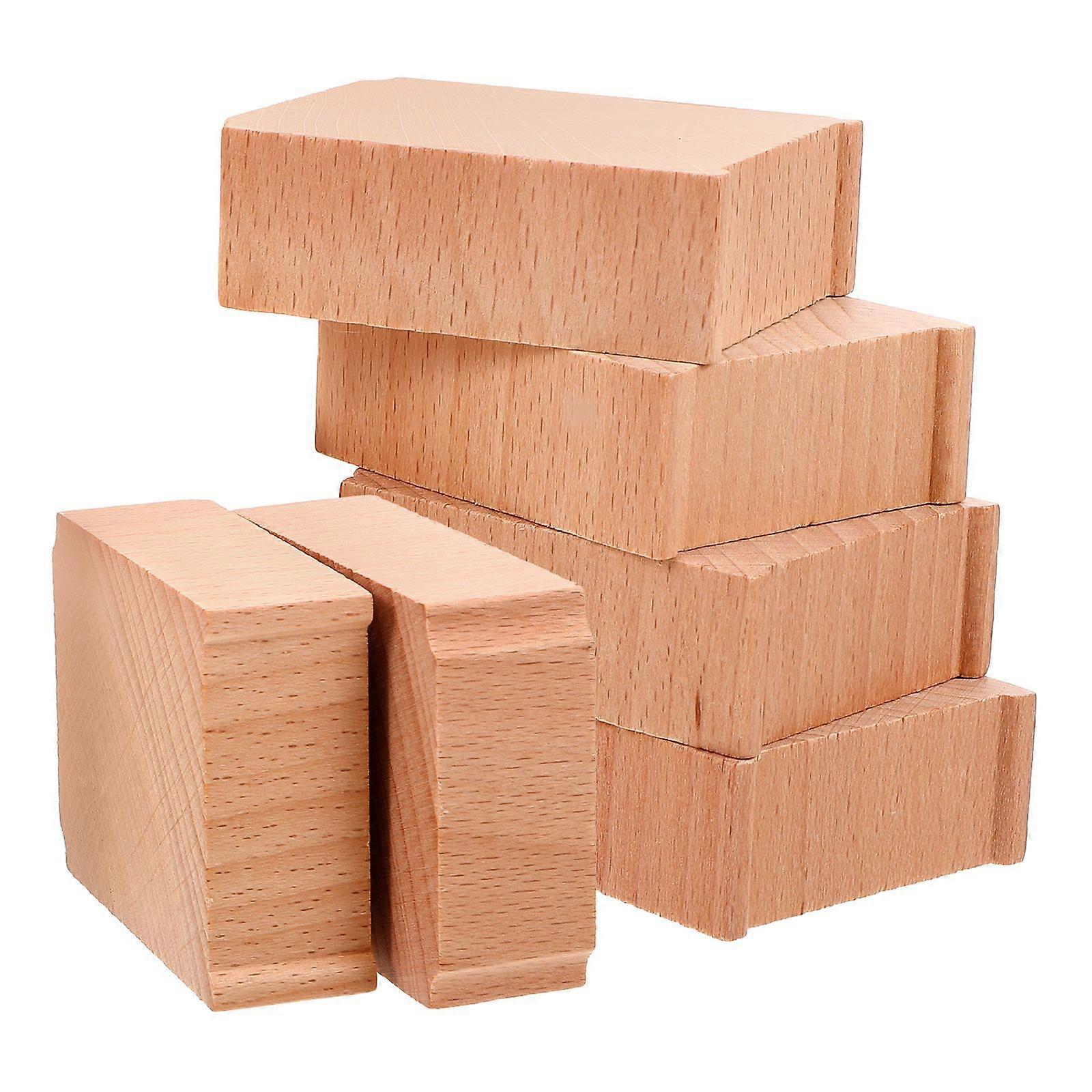 6pcs גשר מסילת הרכבת תומך גשר רכבת עץ מזח מסלול אביזרי רכבת