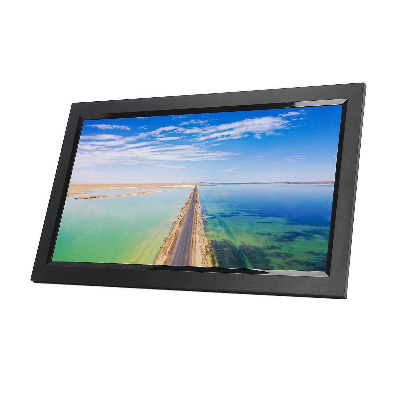 15.6 Inch WiFi Digital Photo Frame Touch Screen 32G Storage Auto Rotate Wall Mountable Electronic Picture Frame 100‑240V EU Plug 
