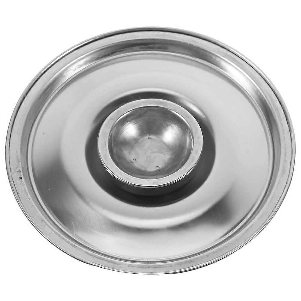 Couvercle de mini-casserole en acier inoxydable argenté pour casserole, polyvalent et compact.