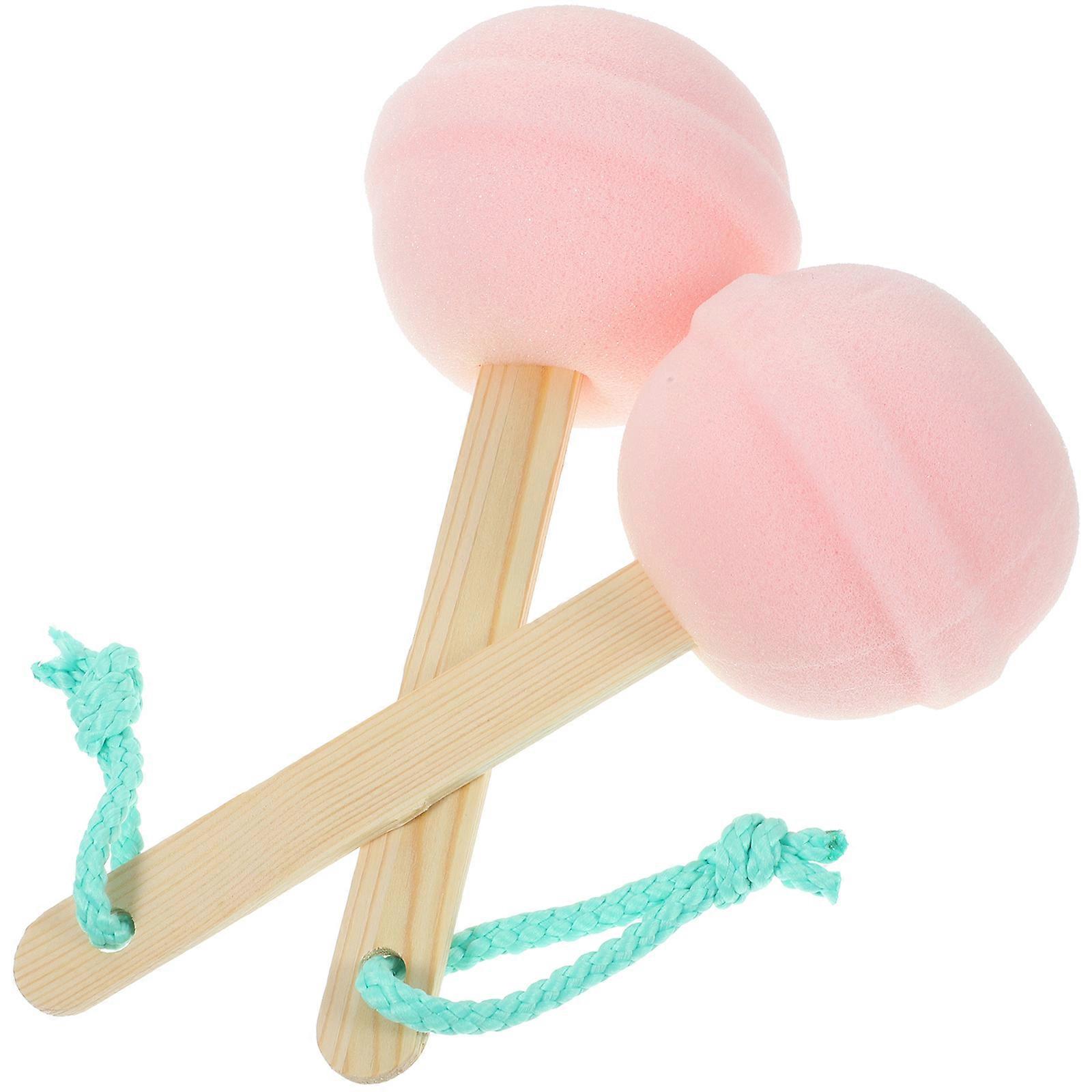 Exfoliating Shower Body Sponge Lollipop Shaped Bath Sponge Traveling Use Durable 2Pcs