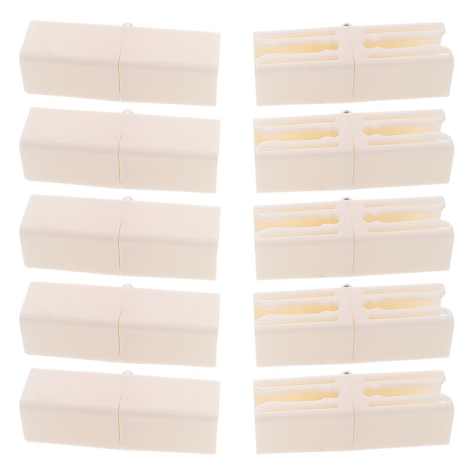 Drapery Track Joints Plastic Curtain Rod Gliders Space-Saving Foldable Design For Ceiling And Window Rails 10Pcs