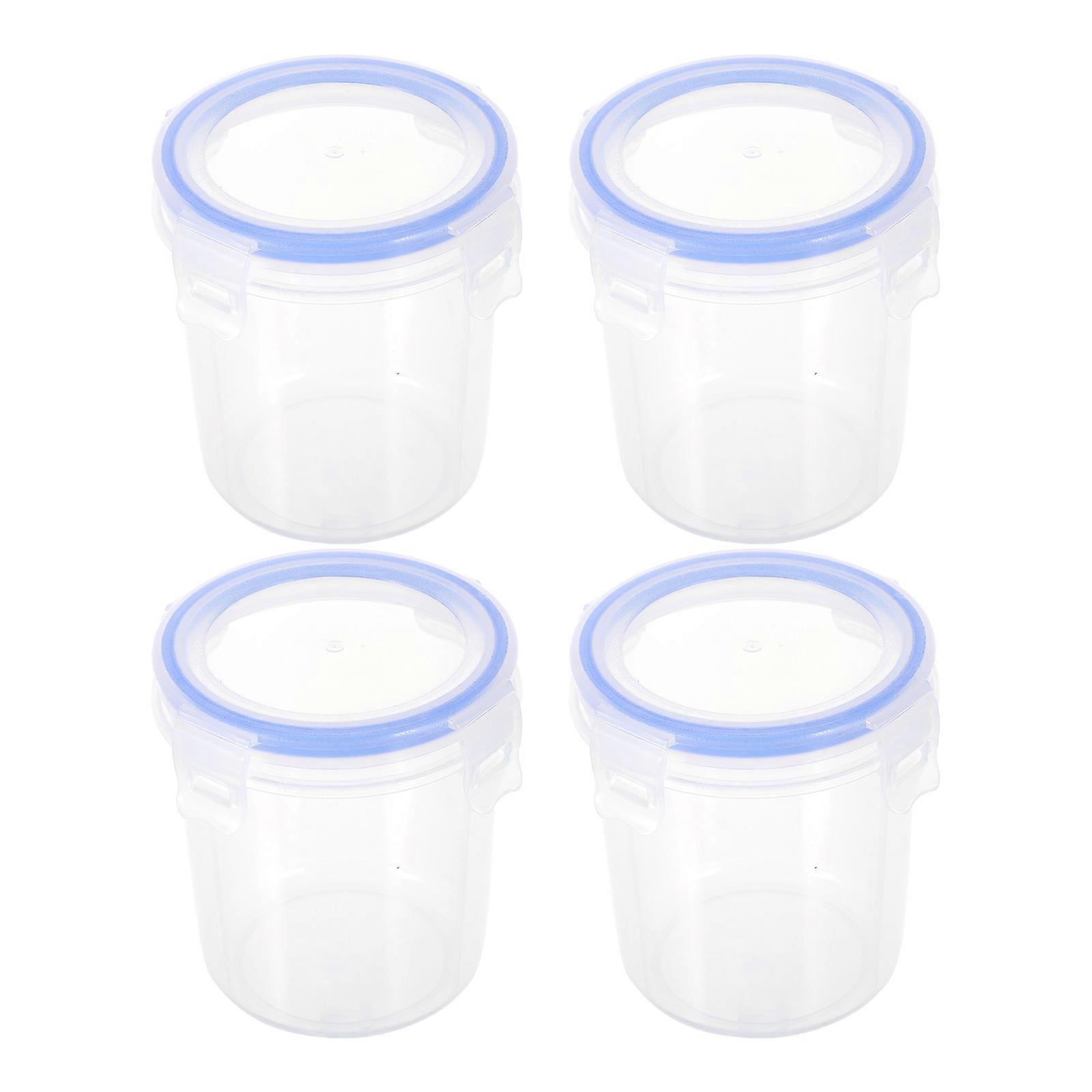 Sealed Food Can Preservation Box Storage Bucket for Kitchen 500ml PP Material Dustproof 4Pcs