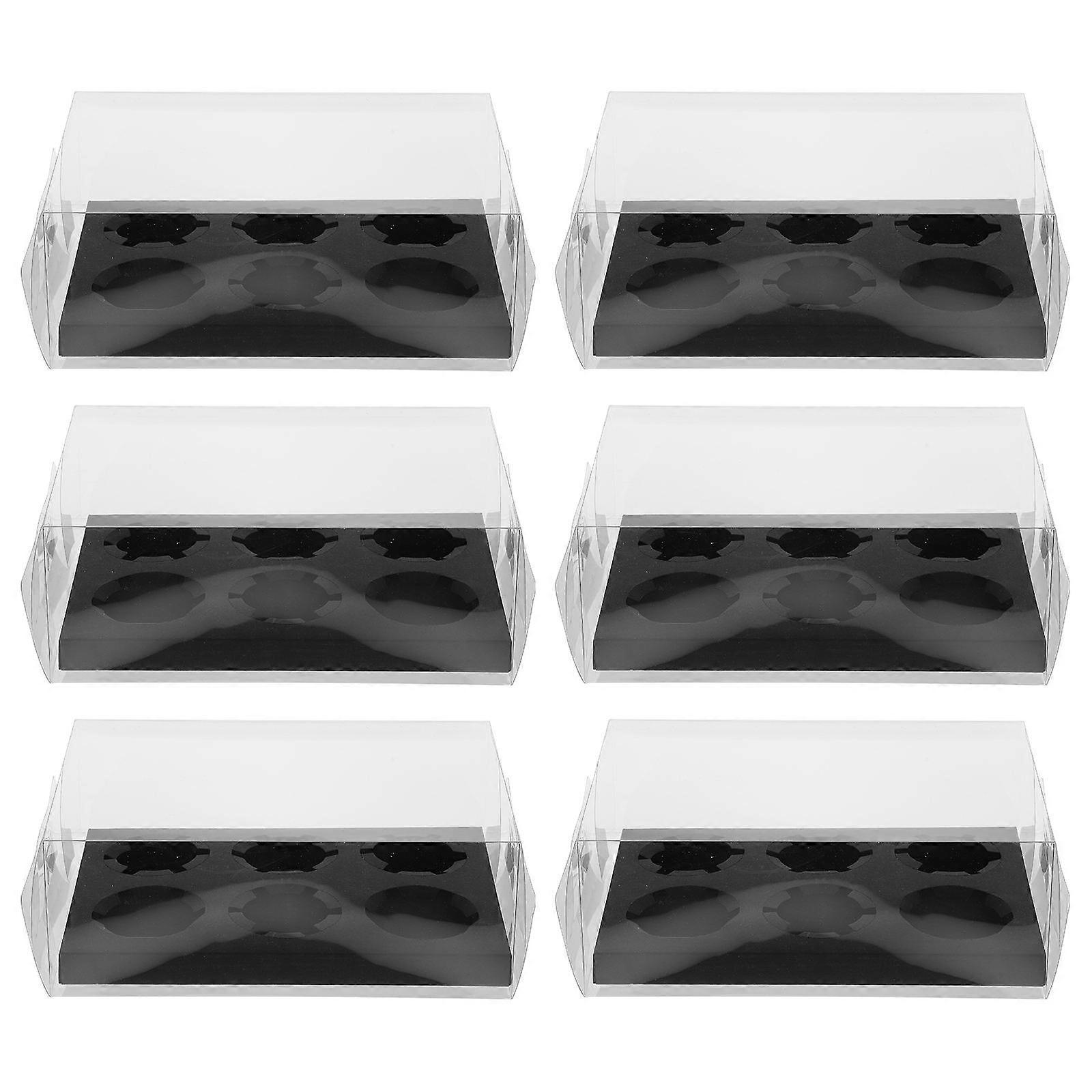 Transparent Plastic Cake Boxes for Storage Suitable for Parties and Home 6pcs