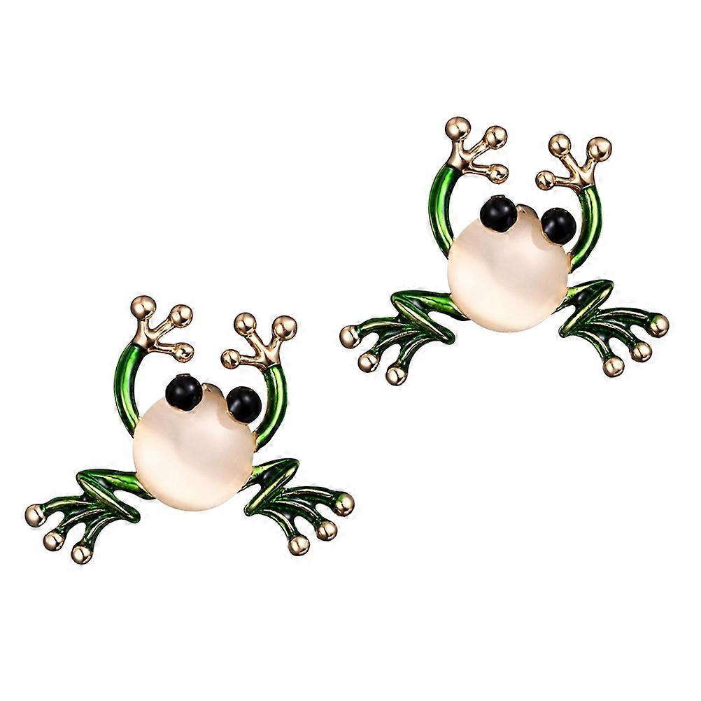 Pin Brooches For Women Frog Shape Alloy Sturdy Pin for Fabric Connection Casual and Formal Events Suitable 2Pcs
