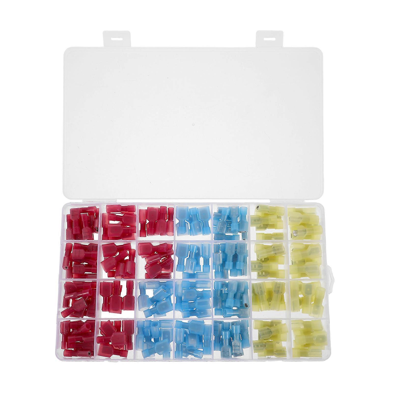 200pcs Nylon Insulated Male Female Spade Quick Crimp Terminals Reliable Electrical Connectors for Easy Installation and Efficient Cable Management