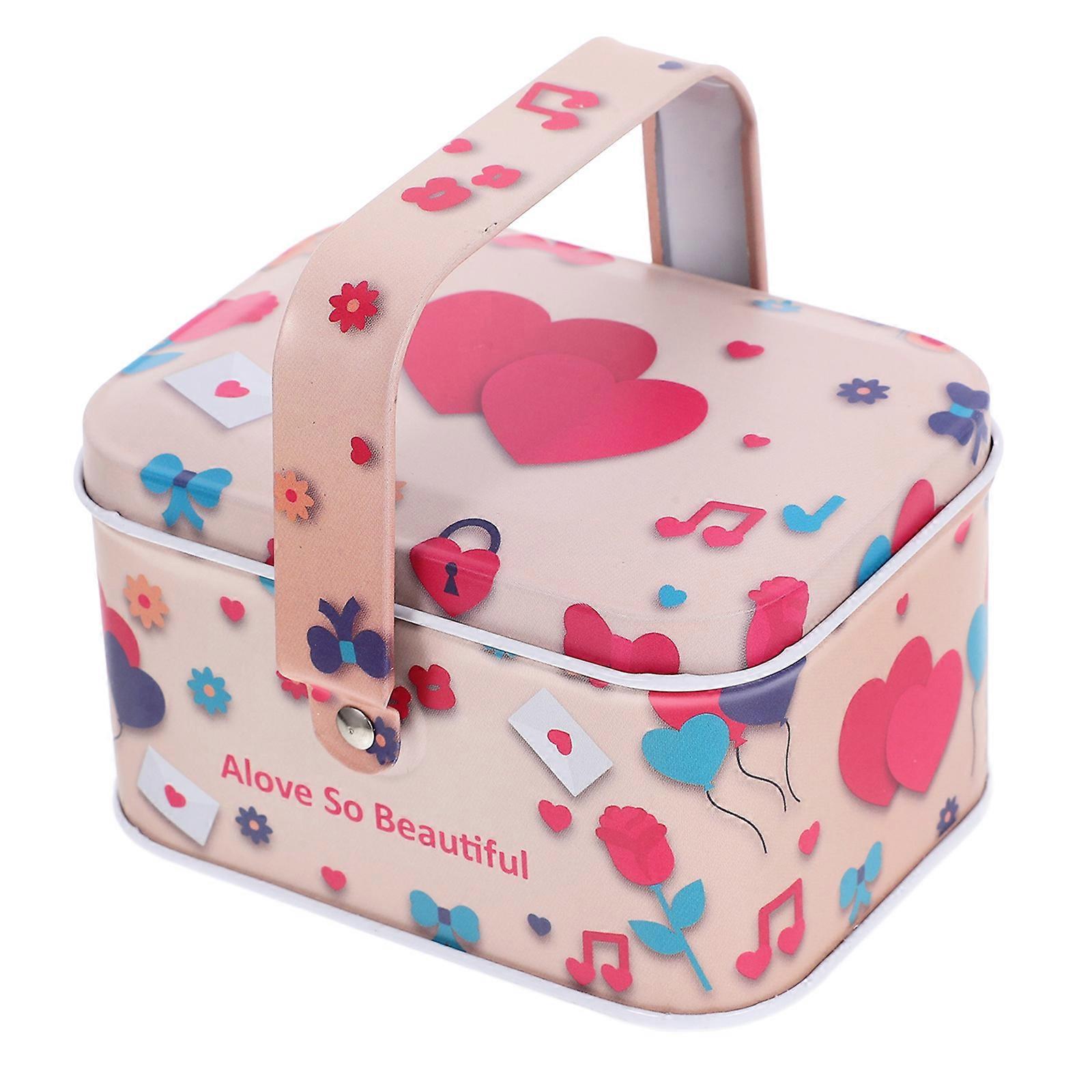 Candy Tin Box Sealed Design Iron Material Multi Color Rectangle Shape For Celebration Party Treat Favor Box 1Pcs