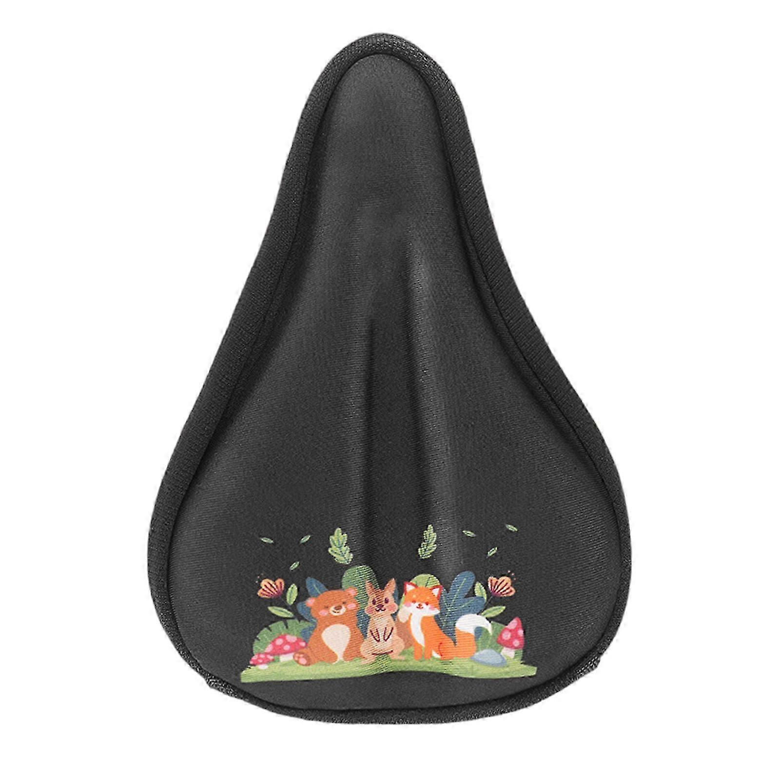 Kids Bike Seat Cushion with Memory Foam Padding, Soft Thickened Cover Protector for Bicycle Saddles