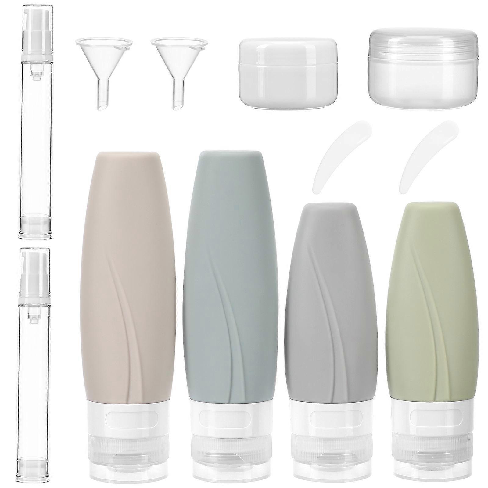 Travel Bottles Refillable Set for Shampoo, Conditioner, Wash – Leak Proof, Compact, Portable Containers for Toiletries