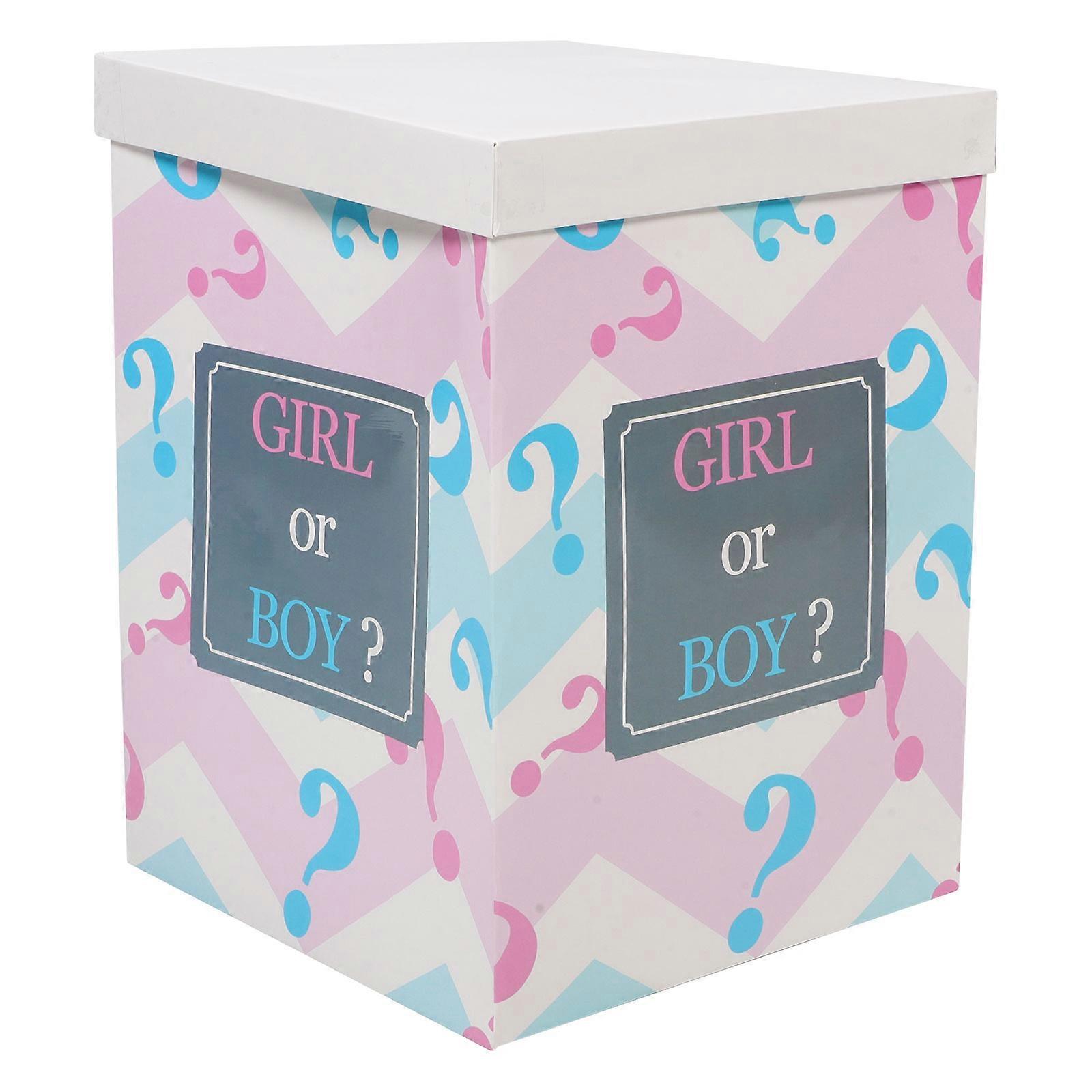 Baby Shower Balloon Box Multi Color Rectangular Shape Party Decoration Storage 1Pcs