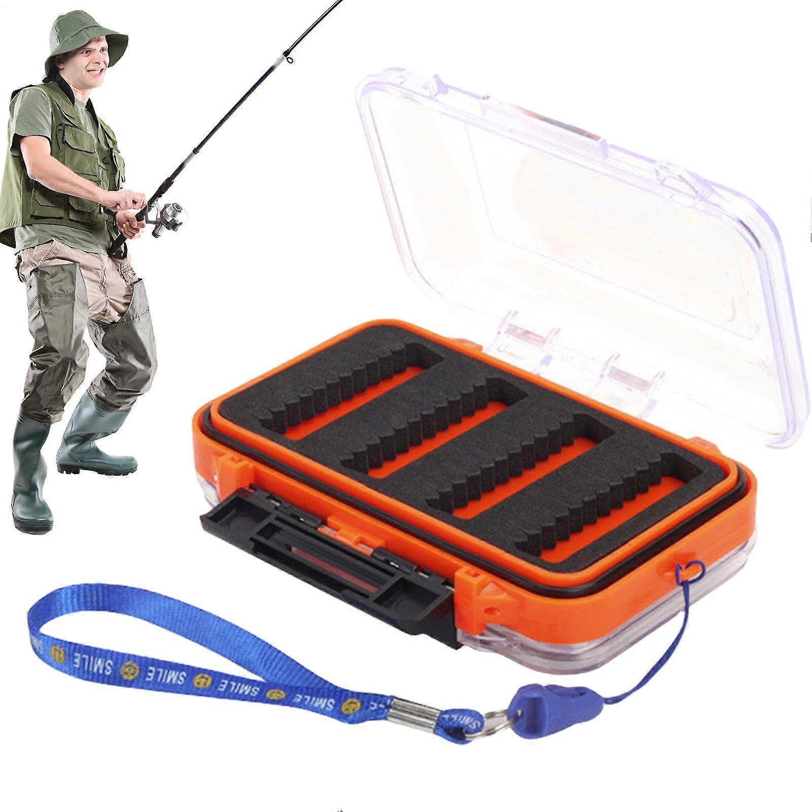 Angel bait box fishing box with carrying handle jig hook storage box for boat, kayak, camping outdoor activities large