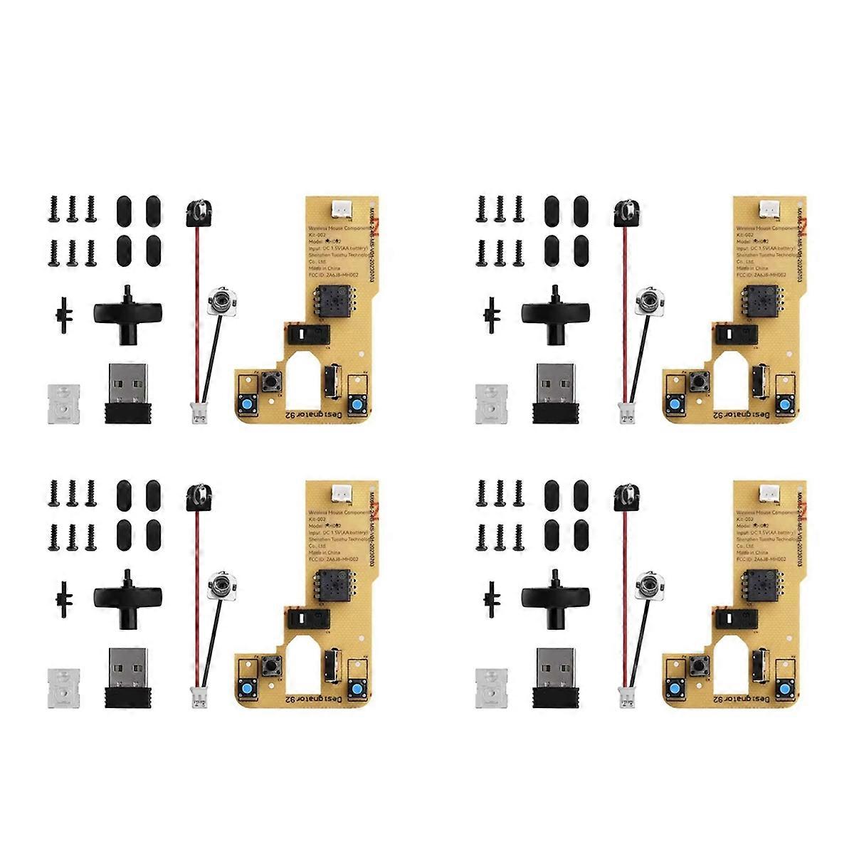 4X for Bamboo Lab DIY 3D Printing Wireless Mouse Kit Model 002 Computer Mouse Components with Printe