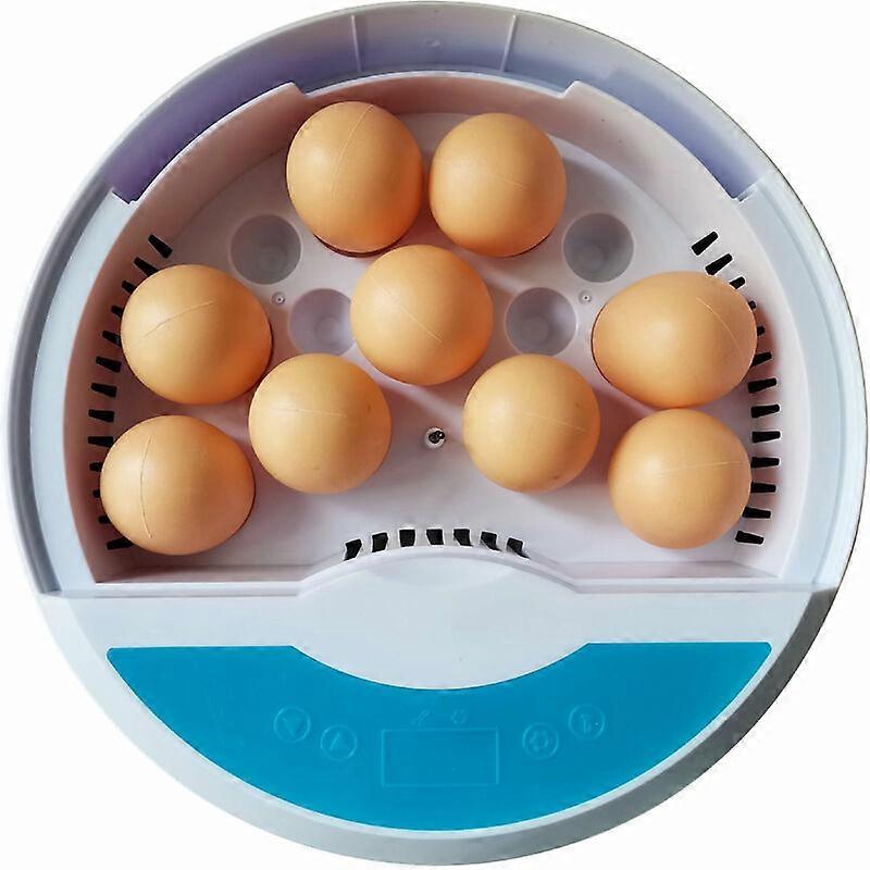 9 Chicken Eggs Incubator with Temperature Control, Turtle Egg Hatcher with LED Digital Display Small Breeding Cage