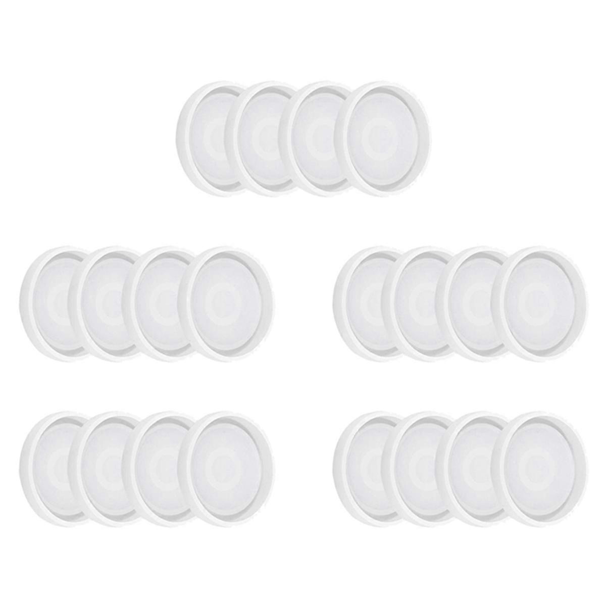 4 Pack Round Silicone Coaster Molds,Clear Epoxy Molds