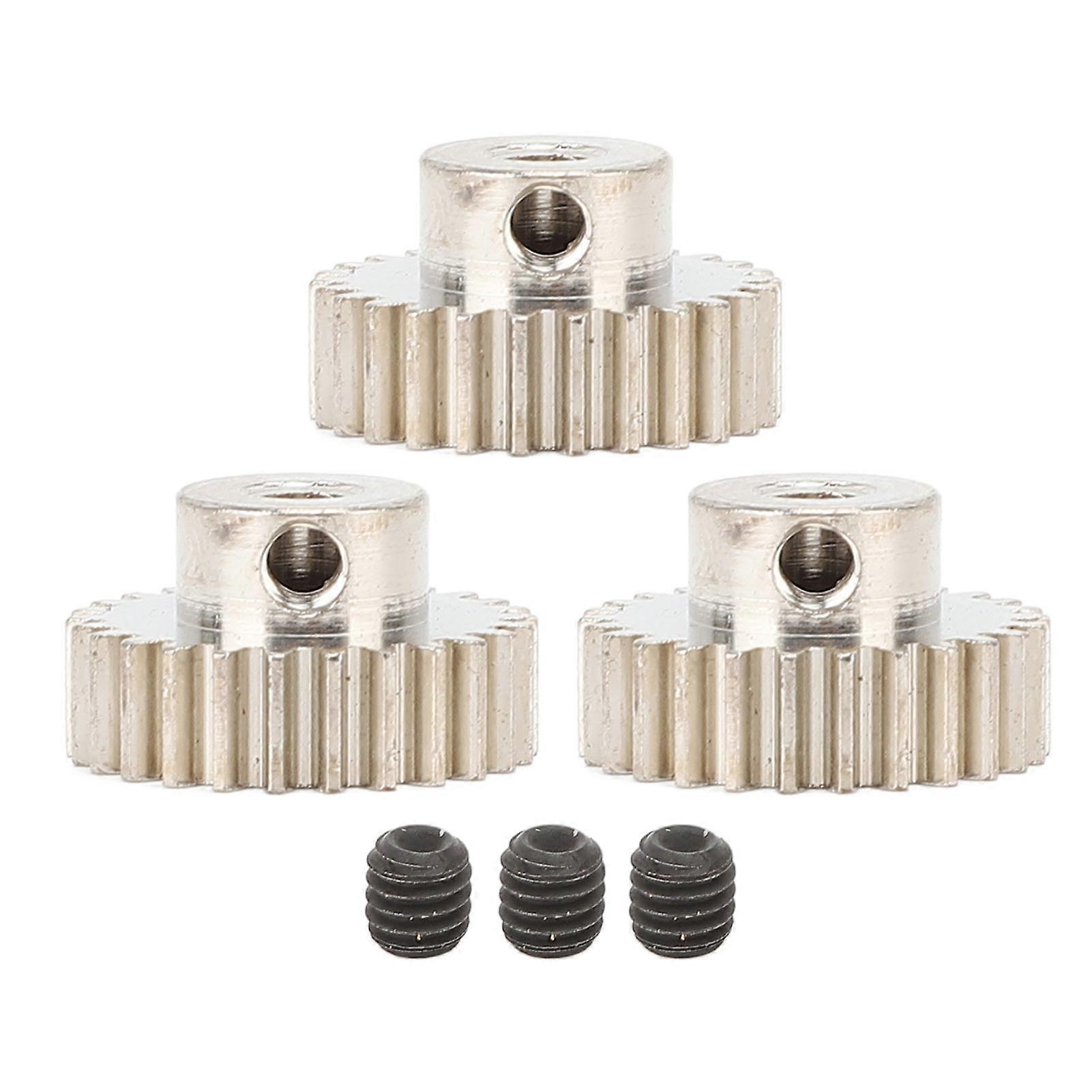 3PCS Metal Motor Gears with Set Screws M0.6 Module 3.175mm Hole Diameter Pinion Gear for 1/10 RC Car Truck 26T
