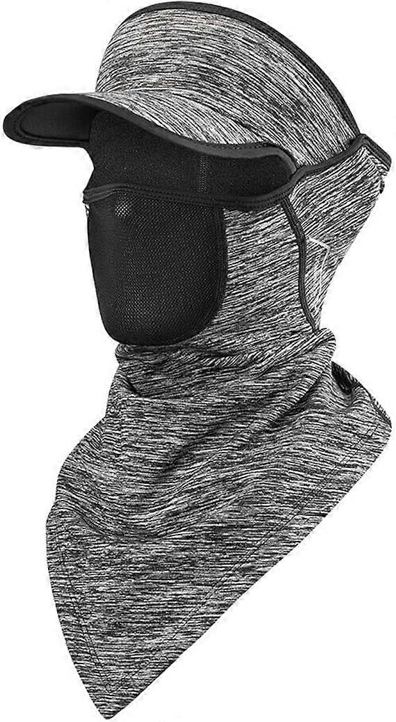 Moto cagoule équitation VTT hiver cagoule cou leggings sport masque cyclisme hommes femmes coupe-vent gris