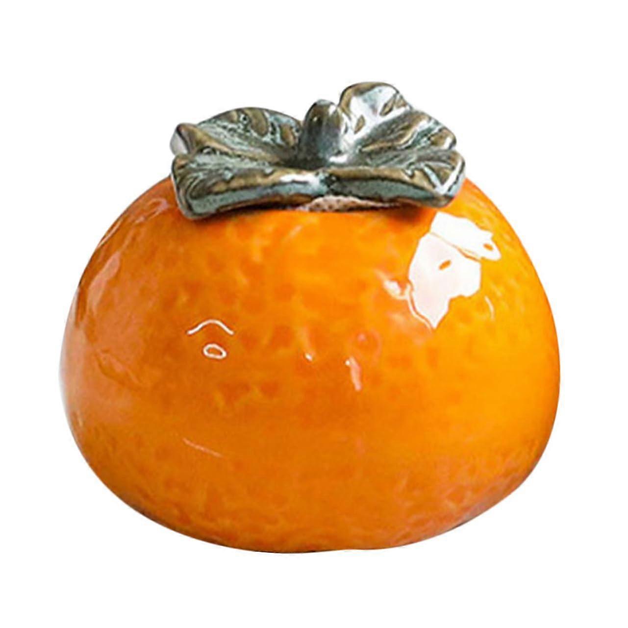 Mini Ceramic Orange Tea Canister Container for Nordic Style Decorative Storage of Sweets and Tea Handcrafted for Table Decor