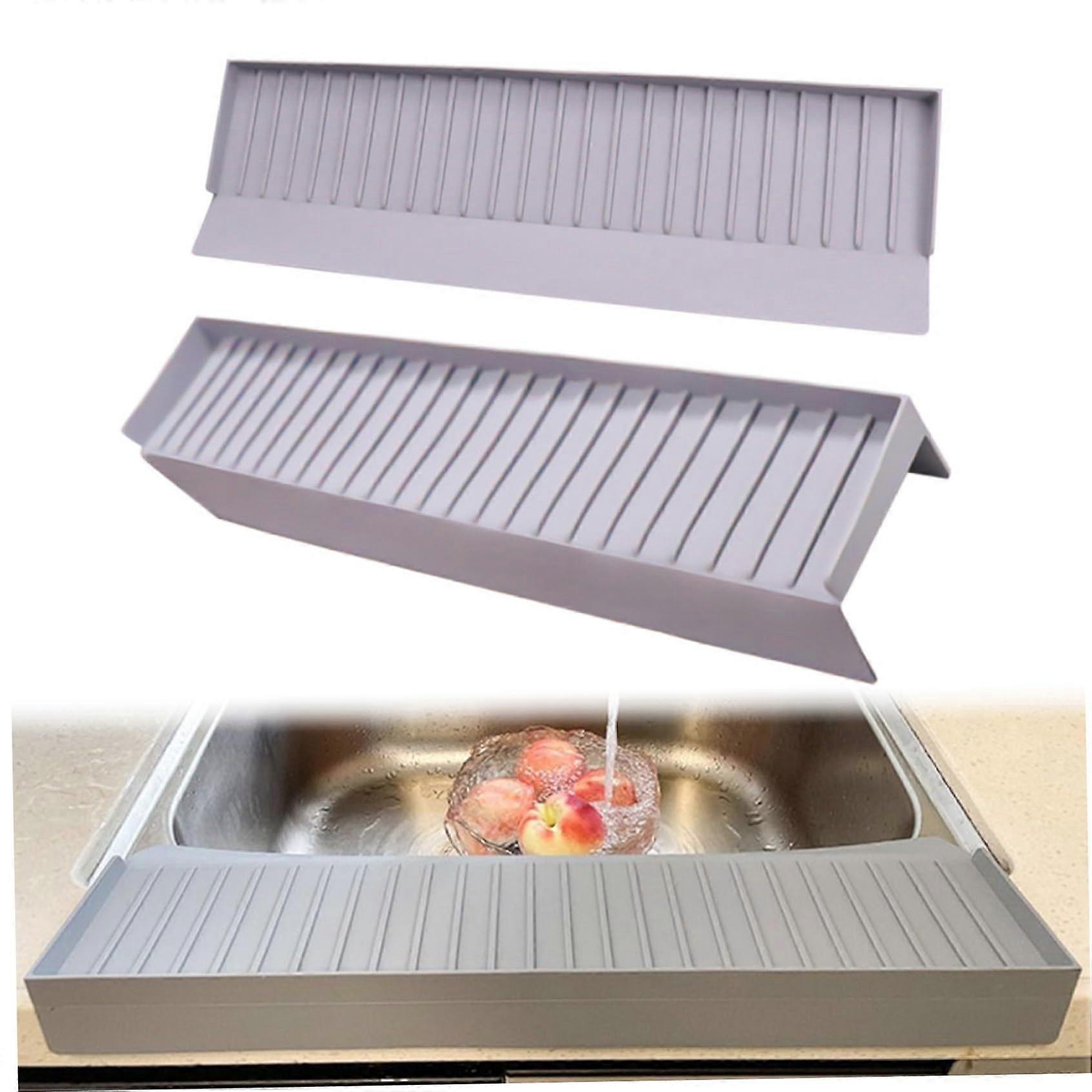 Sink Edge Protector 4x20 Inch Multifunctional Silicone Splash Guard with Suction Cups for Kitchen and Bathroom Silicone Splash Guard
