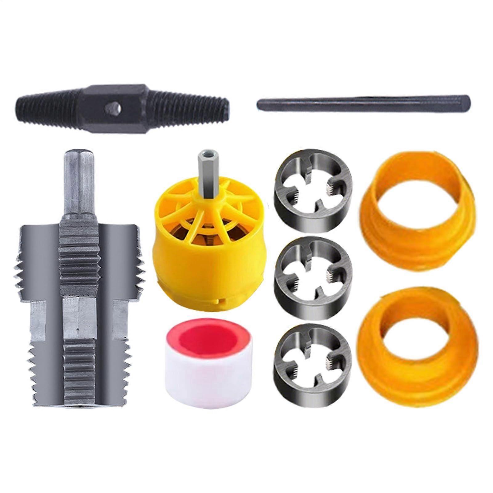 Pipe Face Kit for Electric Drill, PVC Pipe Surface Tool with 3 Trocales for Drilling and Rolling Water Pipes