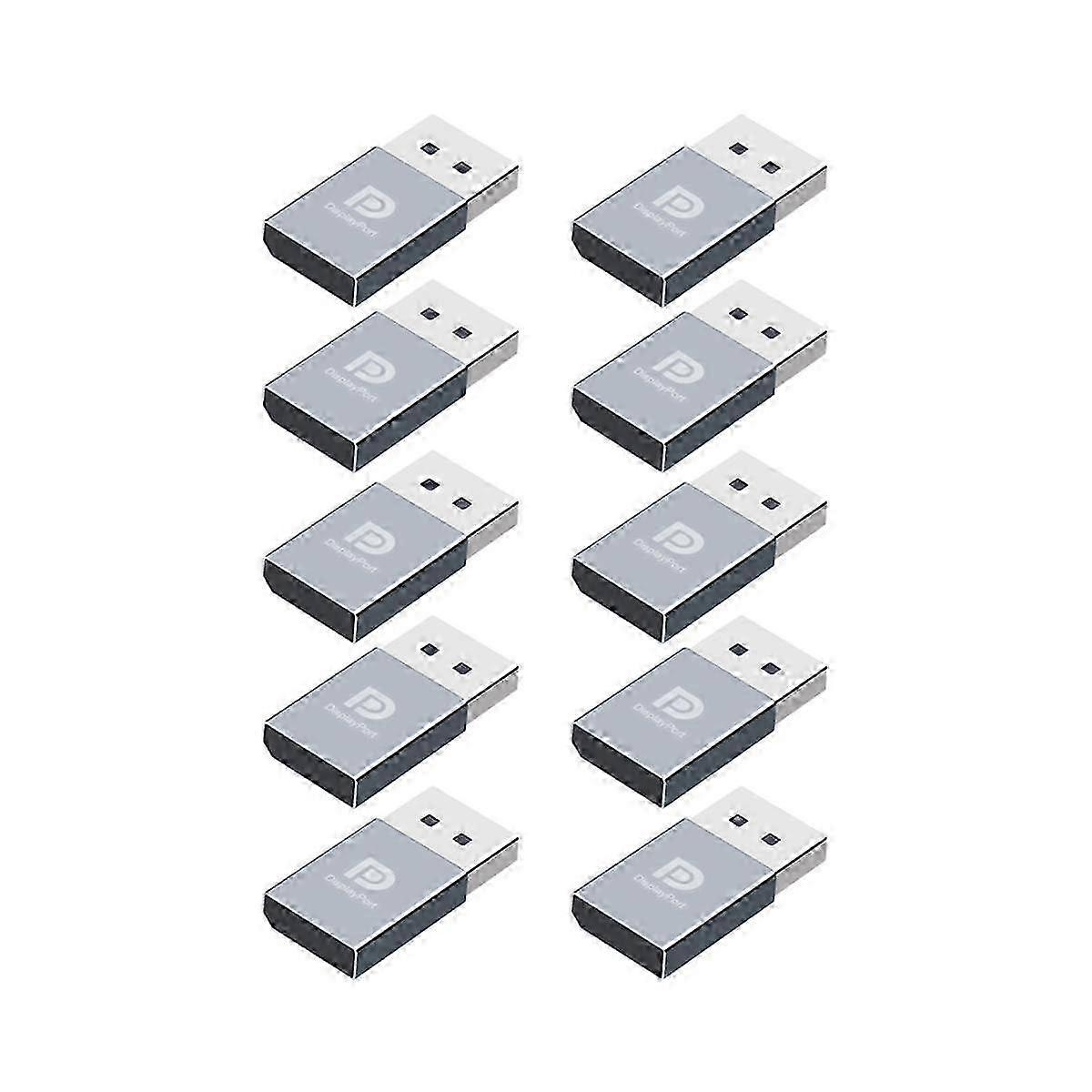 10Pcs 4K DisplayPort Dummy Plug Virtual Display Adapter EDID Headless Ghost Emulator Graphics Vi
