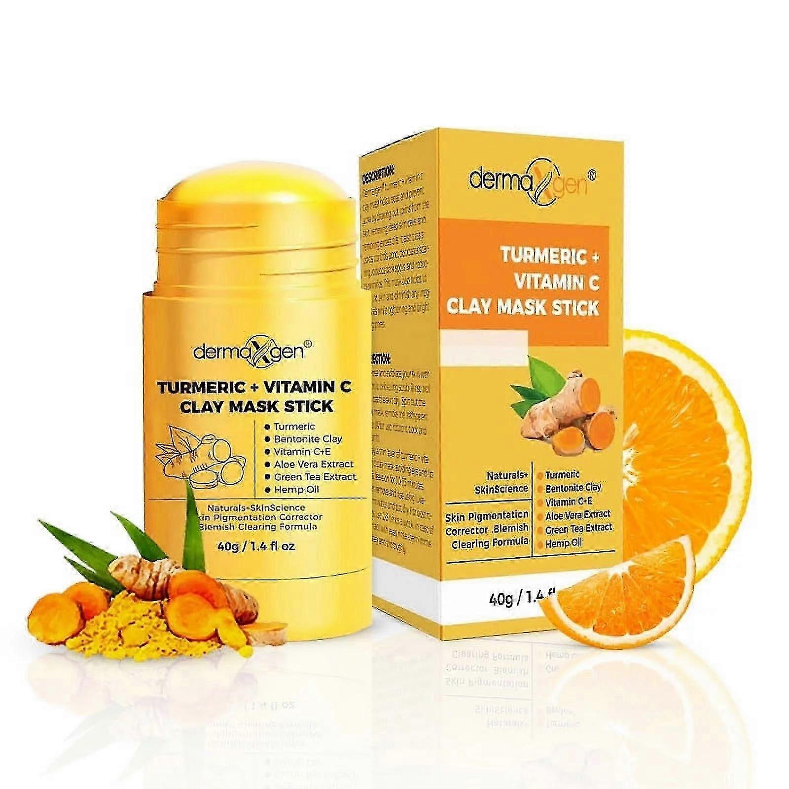 2025 Turmeric Mask Stick, Detox Clay Face Mask, Reduce Acne and Scars Mask, Boosts Circulation, Skin Brightening Mask Stick, Deep Clean Pore