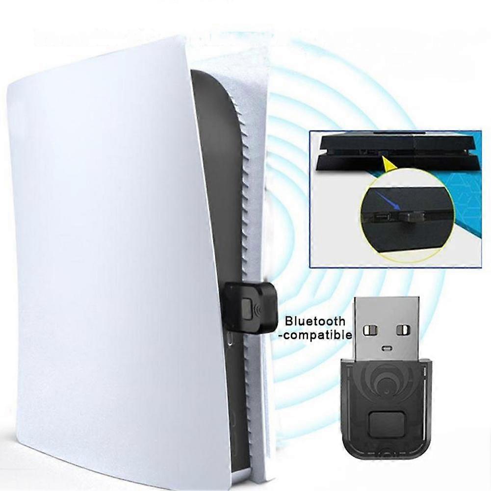 Black (A)$Applicable to PS5 Bluetooth wireless headset adapter transmitter PC computer ps4/switch Bluetooth receiver