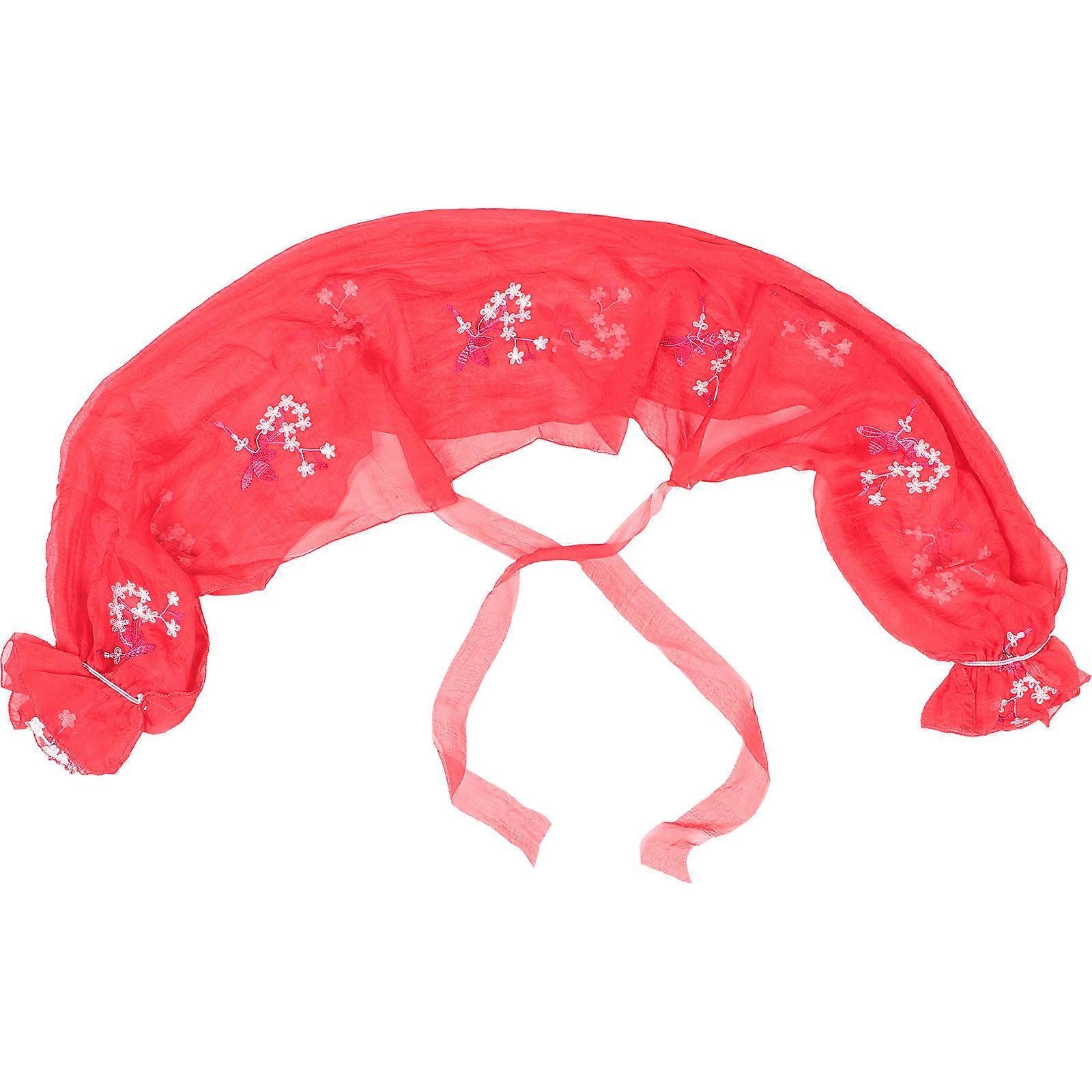 Chiffon Shawl Wrap Summer Shawls And Wraps Red 195x20x1 Cm Premium Design Sunscreen Keep Warm 1Pack